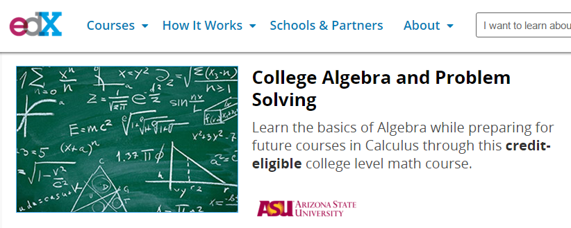 college algebra and problem solving arizona state